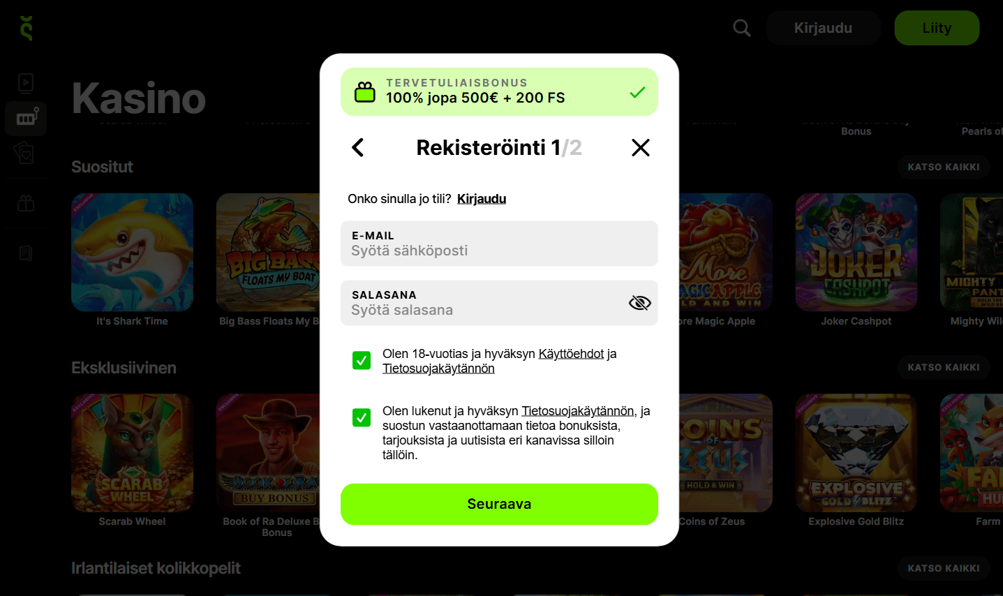 Swiper casino rekisteröityminen